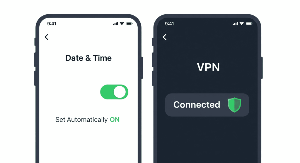 解决 Telegram 连接失败的排查步骤：检查手机系统时间是否自动同步，并确认代理软件已开启全局模式。